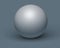 3d white sphere on background