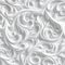 3d white wallpaper, organic biomorphic forms, decorative borders, concrete art, paper cut-outs, monochromatic color scheme.