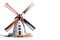 3d of windmills, illustration on isolated white background