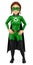 3D Woman superhero of recycling standing with hands on waist