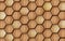 3d wooden Hexagon pattern illustration wallpaper . for mural wall decor