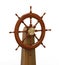 3d wooden rudder ship steering wheel