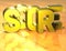 3D Word Secure on yellow background