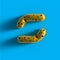 3d yellow bubble plastic letter S . Glossy yellow alphabet letter S lowercase.