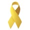 3d Yellow ribbon awareness Adenosarcoma, Bladder Bone Cancer, Endometriosis, Sarcoma, Spina Bifida illustration
