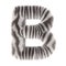 3d Zebra creative cute cartoon fur letter B