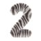 3d Zebra creative decorative fur number 2