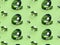 3Demian seamless pattern green gems on green background