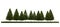 3ds rendering image of front view of pine trees on grasses field