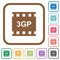 3gp movie format simple icons