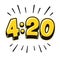 4:20 cartoon lettering