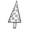 4. Black-and-white tree doodle style. Christmas tree