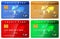 4 color credit or debit card design template