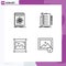 4 Creative Icons Modern Signs and Symbols of api, document, platform, checklist, designing