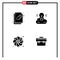 4 Creative Icons Modern Signs and Symbols of attached document, nature, file, cloud creative, bag