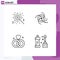 4 Creative Icons Modern Signs and Symbols of bengal, rings, black, galaxy, wedding