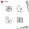 4 Creative Icons Modern Signs and Symbols of financial, camcorder, idea, carriage, device