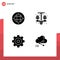 4 Creative Icons Modern Signs and Symbols of interior, detail, outdoor, clothes, share