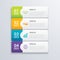 4 infographic tab index banner design vector and marketing