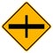 4-Junction Crossroads Junction Traffic Road Sign,Vector Illustration, Isolate On White Background Label. EPS10