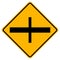 4-Junction Crossroads Junction Traffic Road Symbol Sign Isolate on White Background,Vector Illustration EPS.10