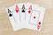 4 of a kind aces - casino playing poker cards