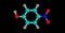 4-Nitrophenol molecular structure isolated on black