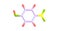 4-Nitrophenol molecular structure isolated on white