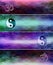 4 Om Yin Yang Symbol holistic website banners