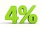 4% percentage rate icon on a white background