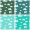 4 seamless backgrounds colorful polar bears and icebergs