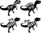 4 styles gigi saurus, family saurus, matching family, dinosaur family, t-rex dinosaur vector illustration file