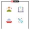 4 Thematic Vector Flat Icons and Editable Symbols of community, vessel, person, passage, clean