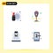 4 Universal Flat Icons Set for Web and Mobile Applications beauty, online, fashion, parking, shopping