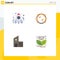 4 Universal Flat Icons Set for Web and Mobile Applications education, christian, school, note, modern