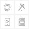 4 Universal Icons Pixel Perfect Symbols of arrow; mobile; restart; direction; phone