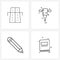 4 Universal Icons Pixel Perfect Symbols of bridge, create, smart, work, education