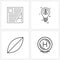 4 Universal Icons Pixel Perfect Symbols of control; wood; text; idea; medicine