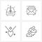 4 Universal Icons Pixel Perfect Symbols of drop box, jeweler, down arrow, chat, heart