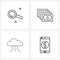 4 Universal Icons Pixel Perfect Symbols of find, cloud, search, business, transfer
