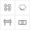 4 Universal Icons Pixel Perfect Symbols of math`s; dollar; avatar; construction; note