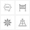 4 Universal Icons Pixel Perfect Symbols of messages; gear; sms; police; technology