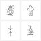 4 Universal Icons Pixel Perfect Symbols of perfume, arrow, female, interaction, down