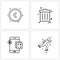 4 Universal Icons Pixel Perfect Symbols of ui, dollar, left, user interface, fitness