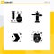 4 Universal Solid Glyphs Set for Web and Mobile Applications chemistry, direction, science, sign, right