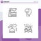 4 User Interface Line Pack of modern Signs and Symbols of factory, gdpr, smoke, human, cyber