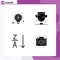 4 User Interface Solid Glyph Pack of modern Signs and Symbols of idea, alphabetical, marketing, cup, sort