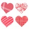 4 valentine love hearts collection