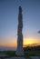 The 40 Maiden Statue at Kaliakra Cape, Bulgaria on sunset in a spring day