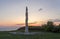 The 40 Maiden Statue at  Kaliakra Cape, Bulgaria on sunset in a spring day.